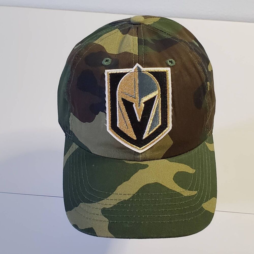 Vegas Golden Knights Mens Camo Baseball Cap Hat Gelante Green Hockey OS New